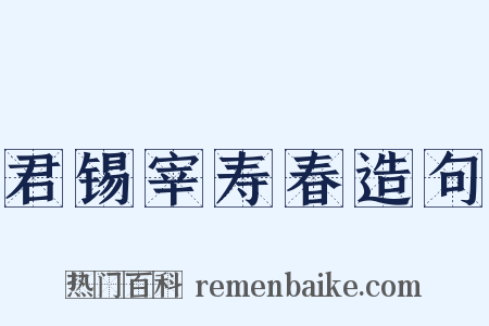 君锡宰寿春造句是什么意思的图片